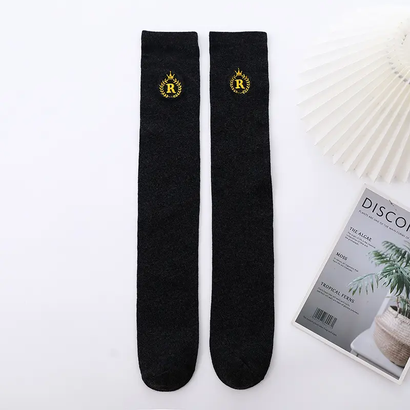 Black R Logo Kids Over-the-Knee Socks - Image 2
