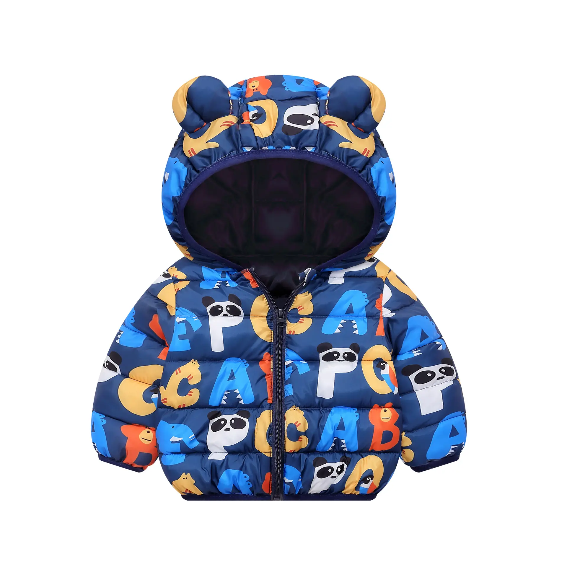 Baby Hooded Padded Winter Jacket Navy Blue Kids — feature 8