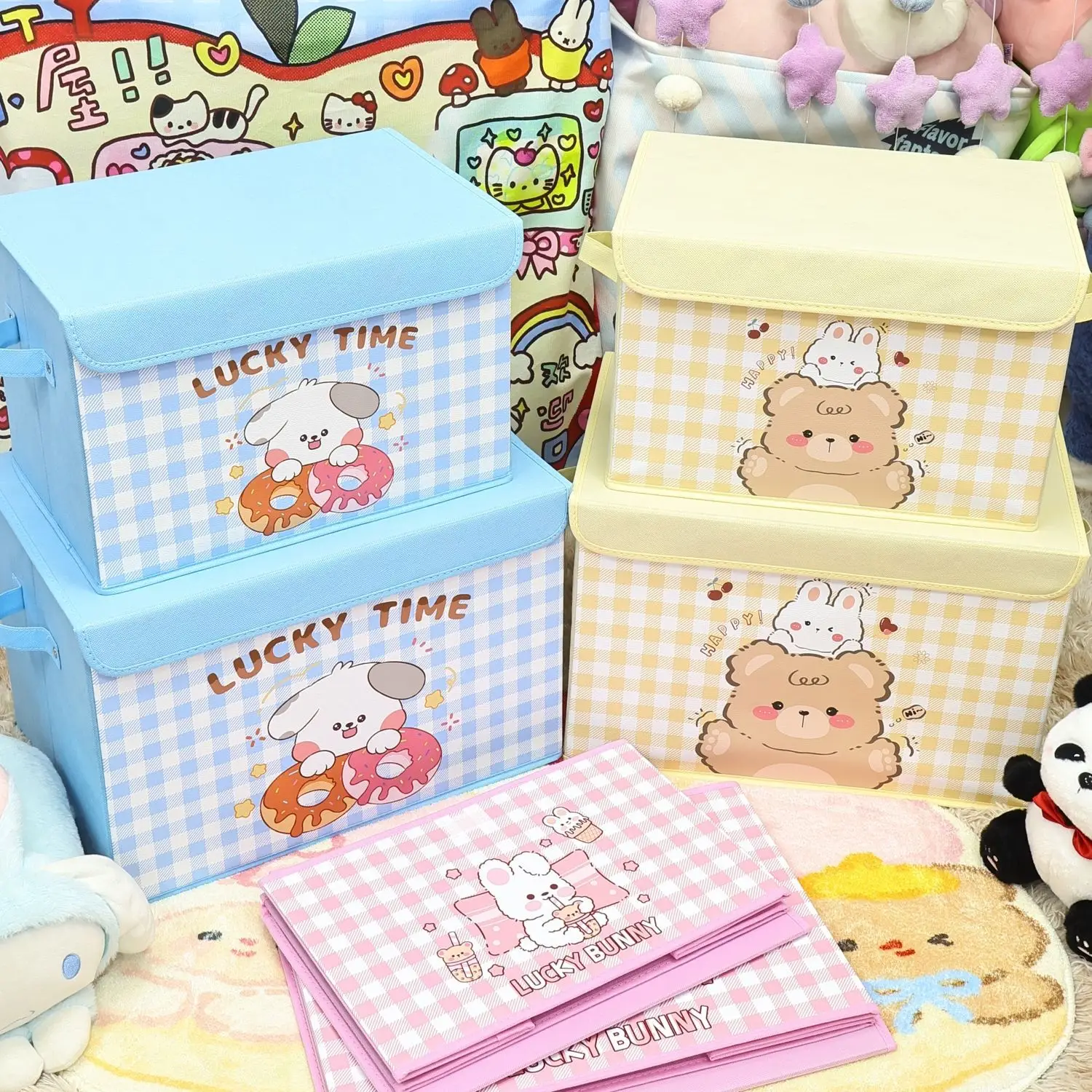 Lucky Time Cartoon Storage Boxes for Home Organization