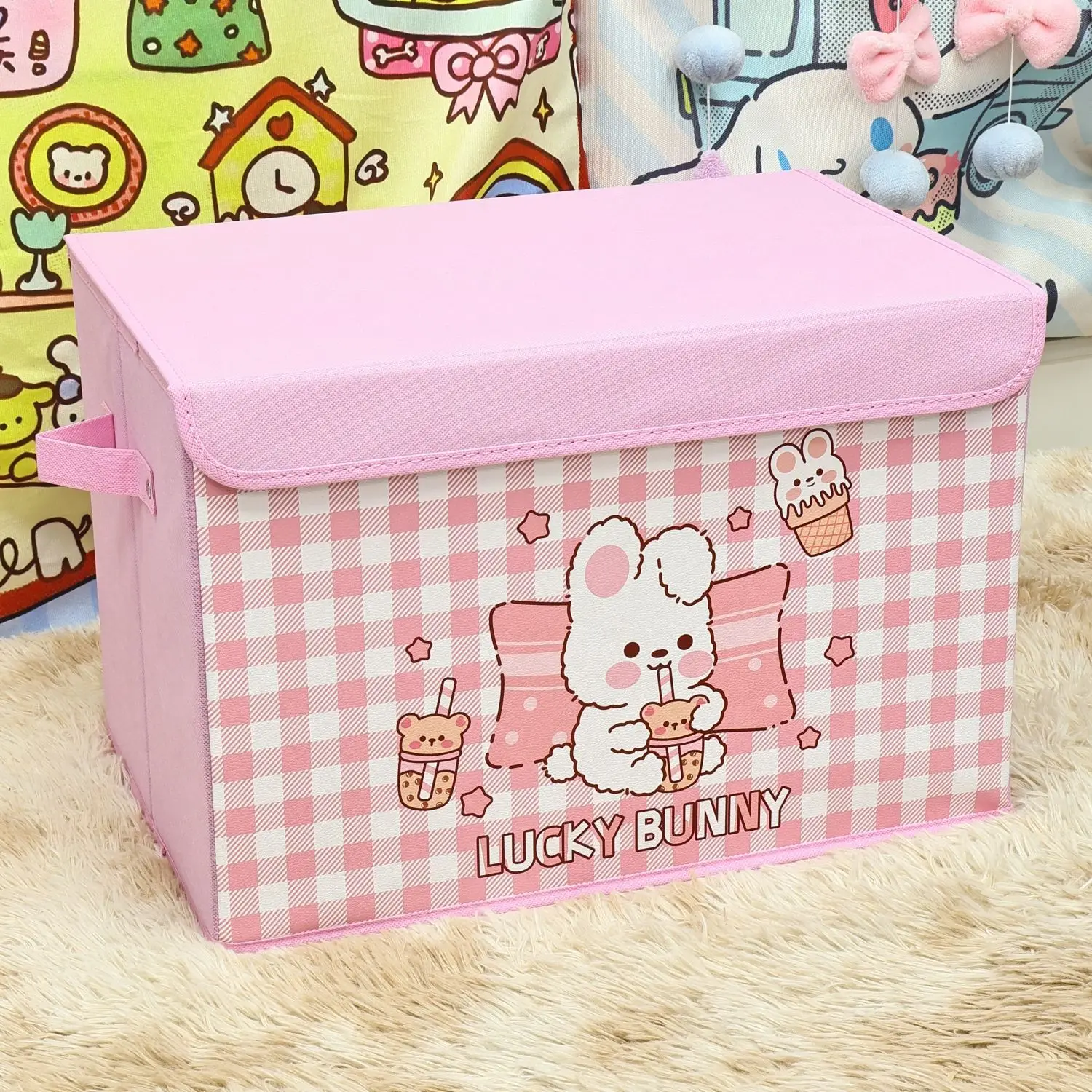 Lucky Time Cartoon Storage Boxes for Home Organization
