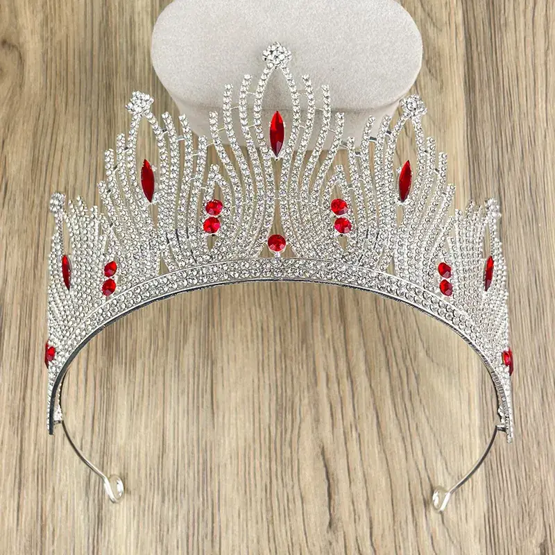 Gold Rhinestone Bridal Crown for Women