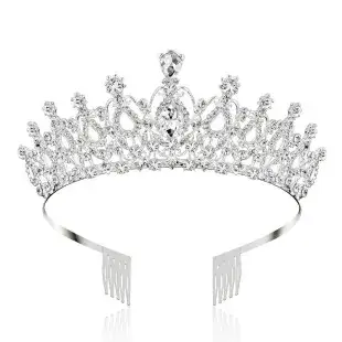 Gold Rhinestone Bridal Crown for Women — feature 11