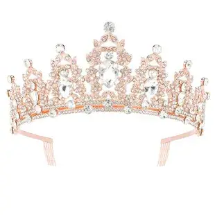 Gold Rhinestone Bridal Crown for Women — feature 21