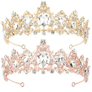 Gold Rhinestone Bridal Crown for Women — feature 23