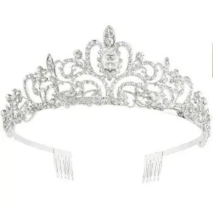 Gold Rhinestone Bridal Crown for Women — feature 3