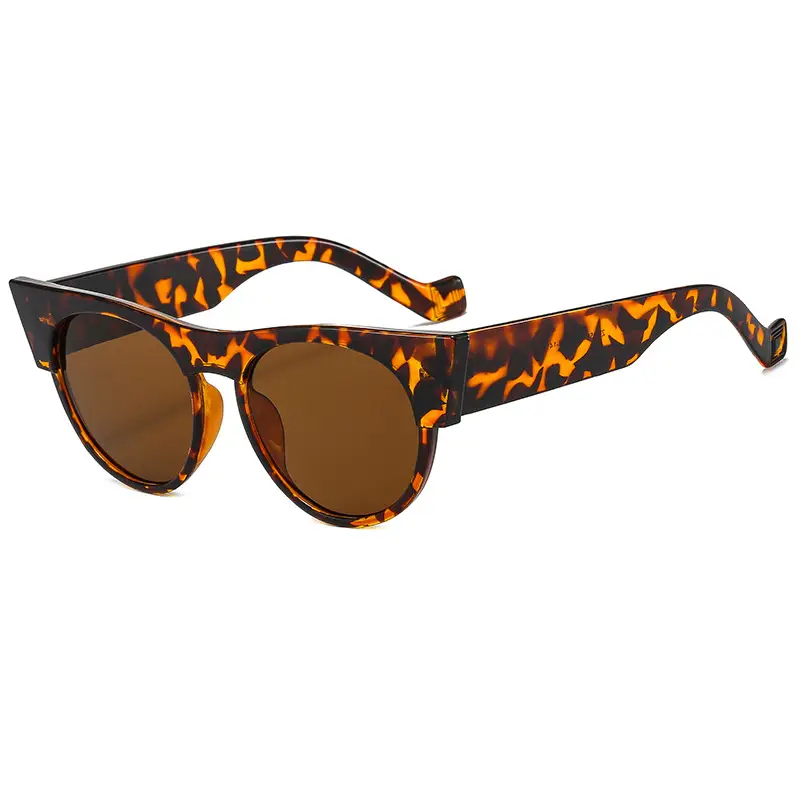 Women's Round Cat's Eye Sunglasses Gold Frame All-Match - Image 7