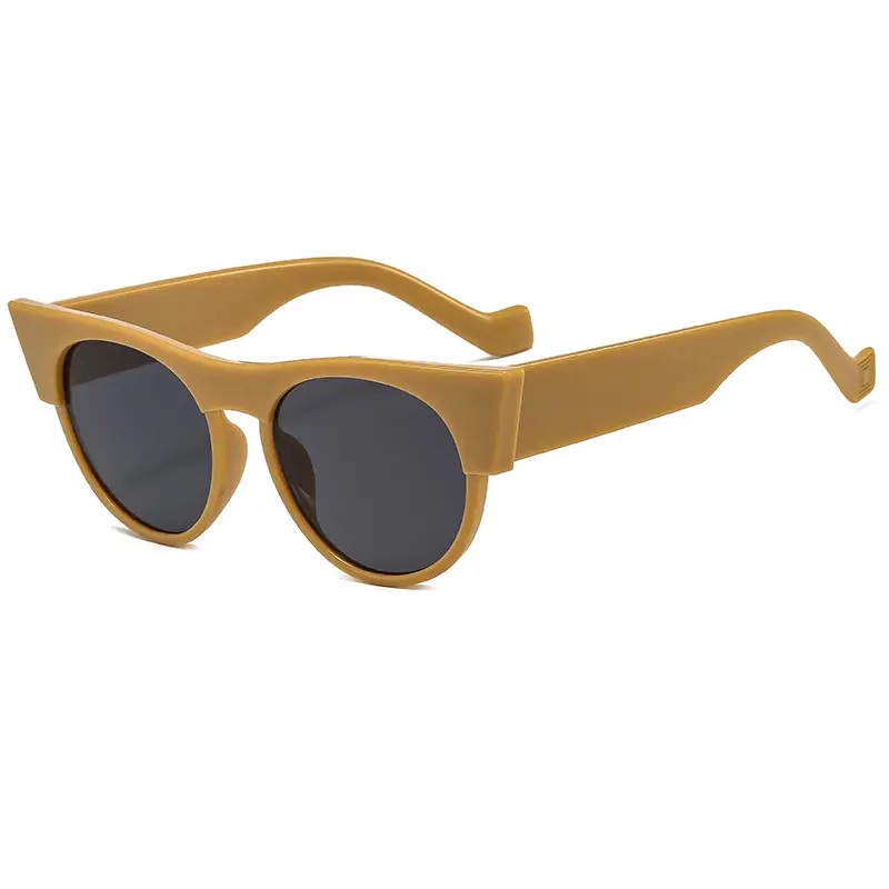 Women's Round Cat's Eye Sunglasses Gold Frame All-Match - Image 8