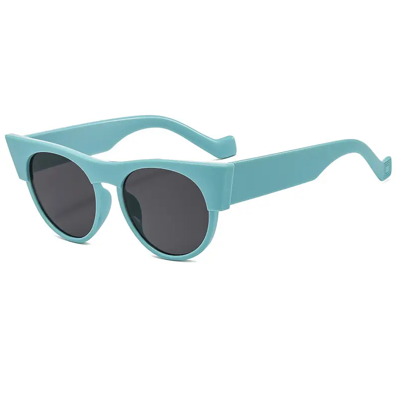 Women's Round Cat's Eye Sunglasses Gold Frame All-Match - Image 9