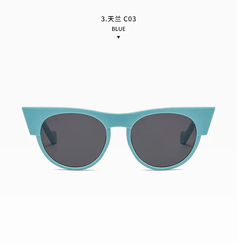 Women's Round Cat's Eye Sunglasses Gold Frame All-Match — feature 17