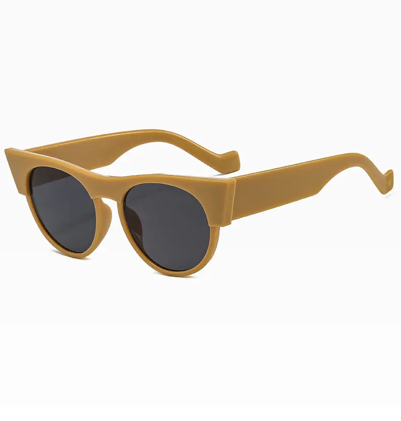 Women's Round Cat's Eye Sunglasses Gold Frame All-Match — feature 20