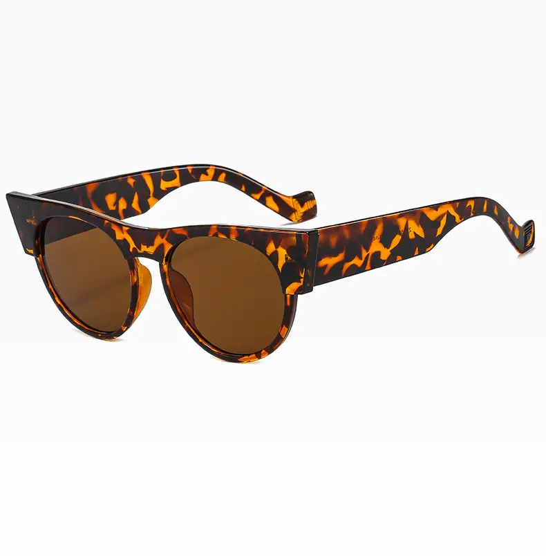 Women's Round Cat's Eye Sunglasses Gold Frame All-Match — feature 22