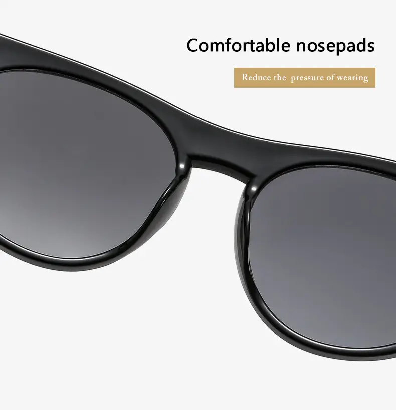 Women's Round Cat's Eye Sunglasses Gold Frame All-Match — feature 9