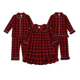 Red Cotton Long-Sleeved Pajamas for Kids — feature 19