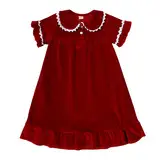 Red Cotton Long-Sleeved Pajamas for Kids — feature 28