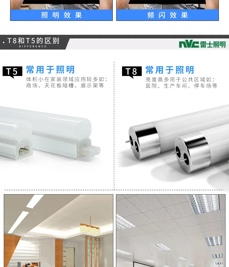 Rexroth T8 LED T5 Fluorescent Strip Lamp 1.2m — feature 3