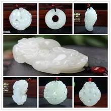Natural White Jade Fortune Pendant Xinjiang Brand — feature 12