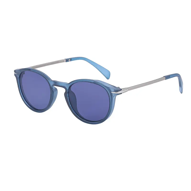 Women Retro Round Polarized Sunglasses Black Gold