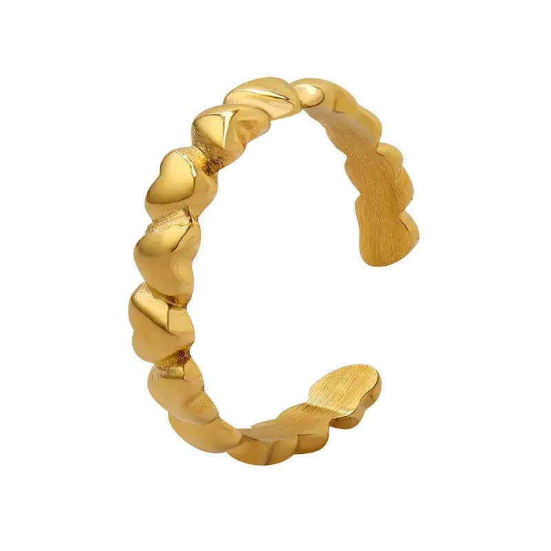 Gold Plated Ring for Girls' Love Opening Jewelry