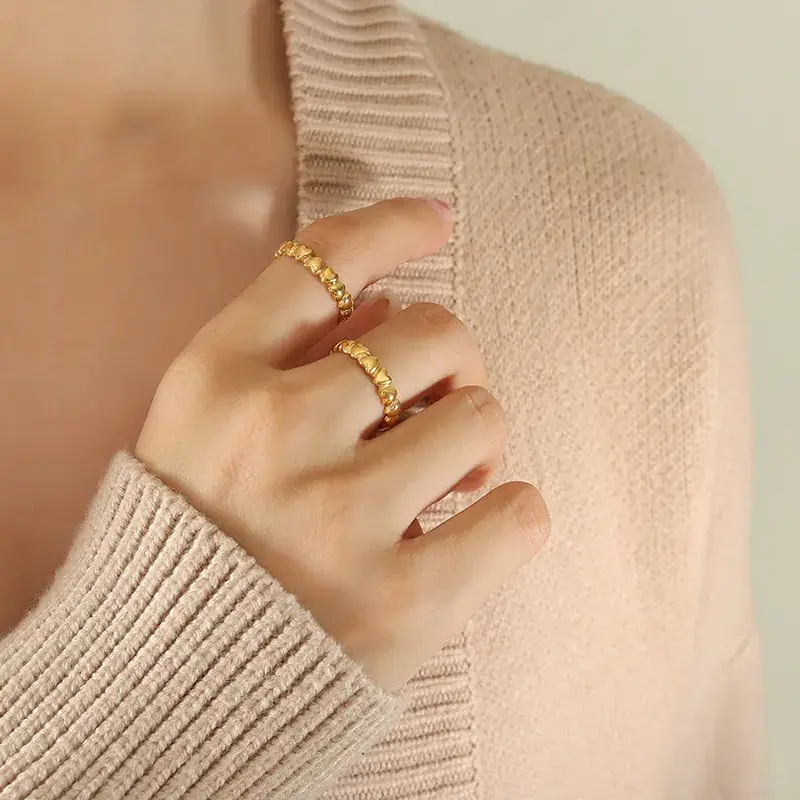 Gold Plated Ring for Girls' Love Opening Jewelry