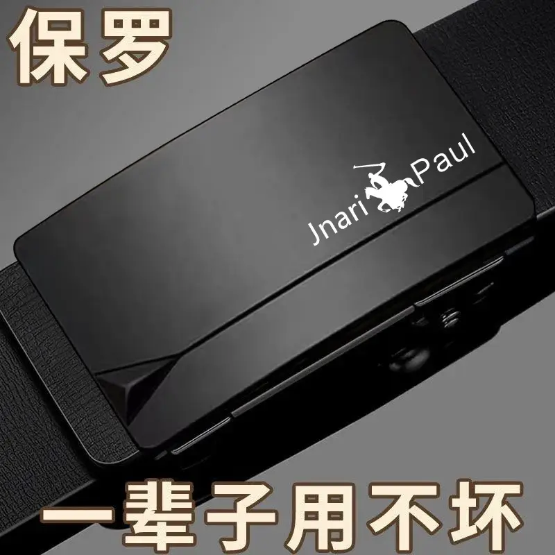Paul Men's Genuine Leather Belt Black Automatic Buckle - Image 12