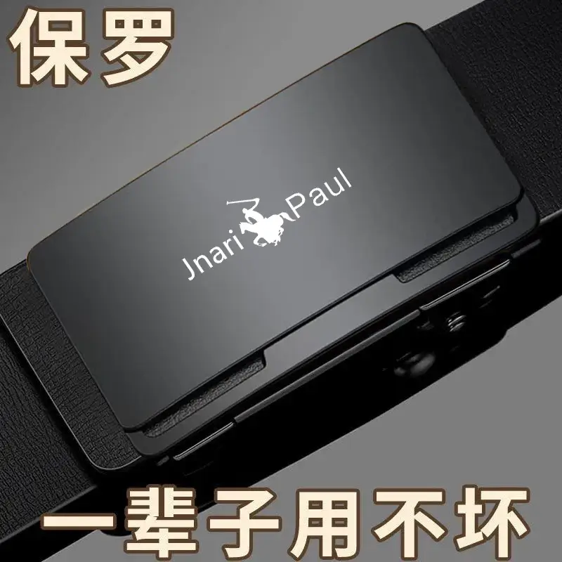 Paul Men's Genuine Leather Belt Black Automatic Buckle - Image 13