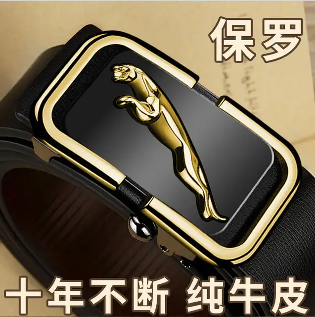 Paul Men's Genuine Leather Belt Black Automatic Buckle - Image 20