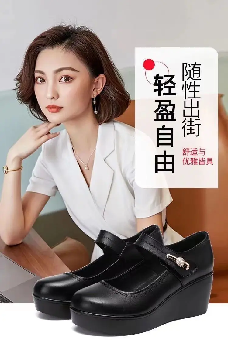 Women Red Platform Mules Wedge Heels 2022 — feature 1