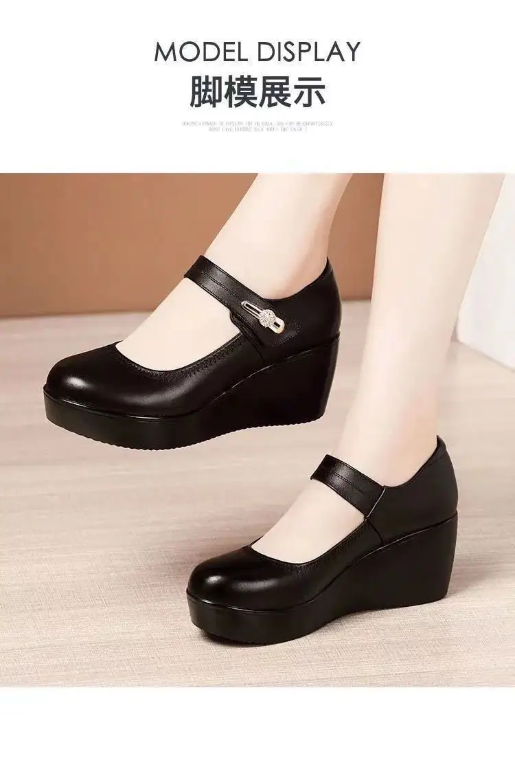 Women Red Platform Mules Wedge Heels 2022 — feature 12