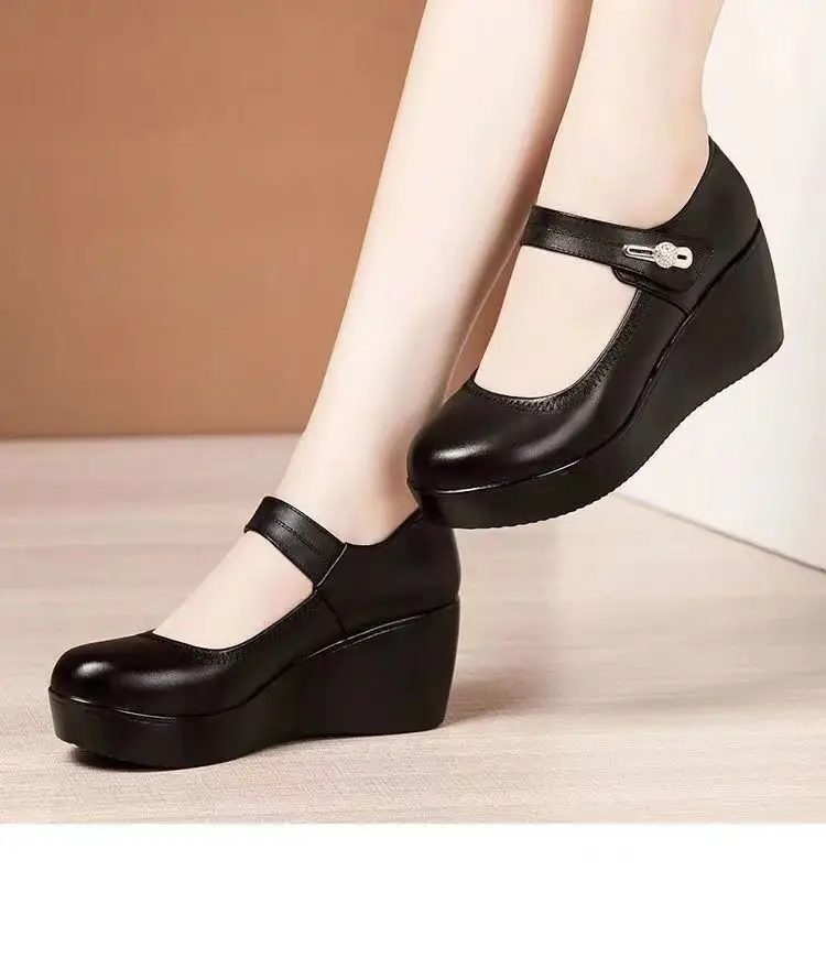 Women Red Platform Mules Wedge Heels 2022 — feature 13