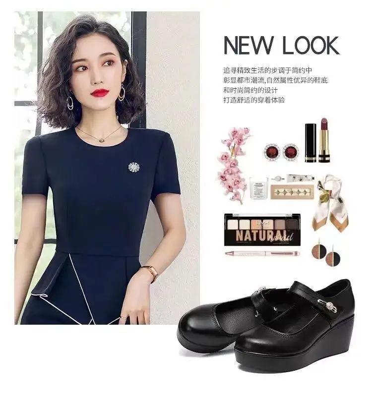 Women Red Platform Mules Wedge Heels 2022 — feature 4