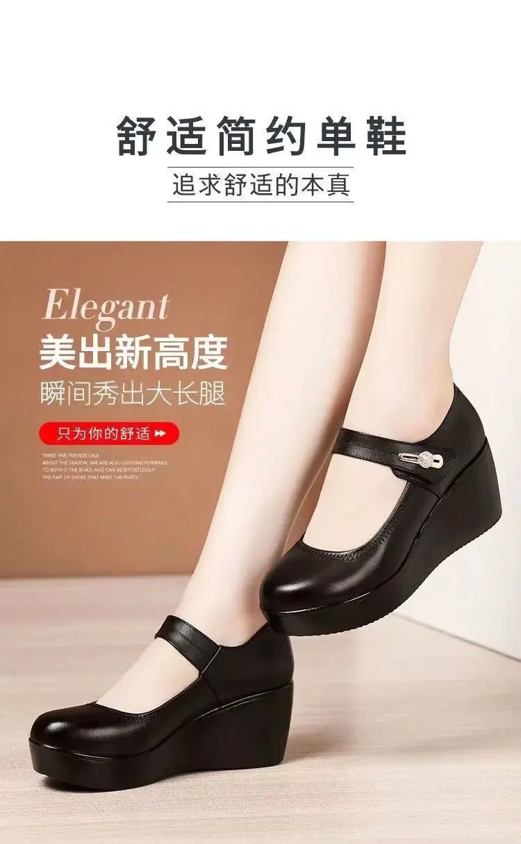 Women Red Platform Mules Wedge Heels 2022 — feature 7