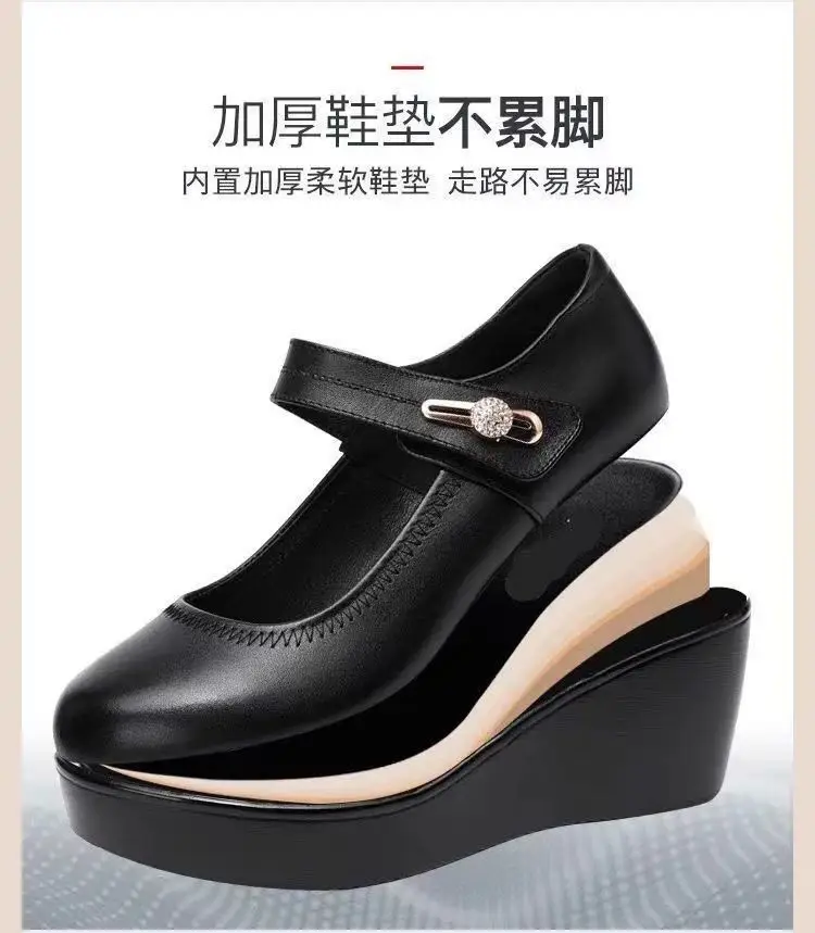 Women Red Platform Mules Wedge Heels 2022 — feature 9