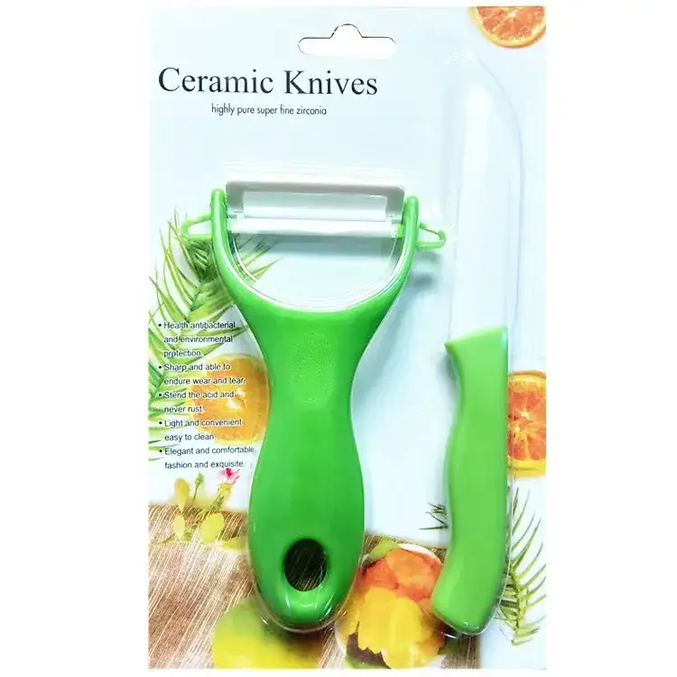 Ceramic Melon Planing Knife Set 3 Inch Green - Image 4