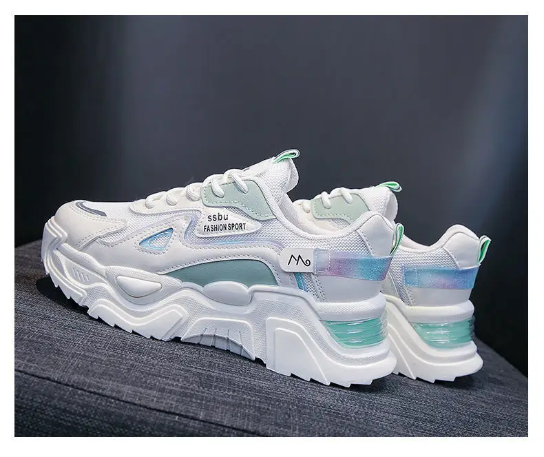 Women's White Purple Thick Casual Shoes — feature 24