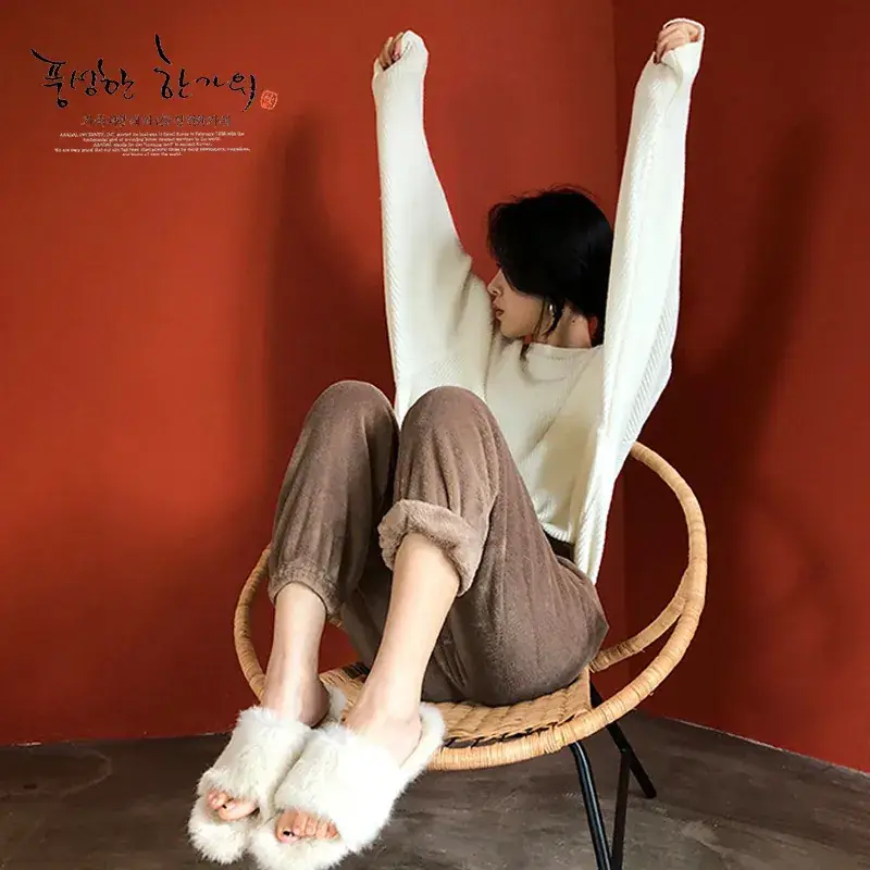 Fairy Warm Fleece Lined Jogger Pants for Women