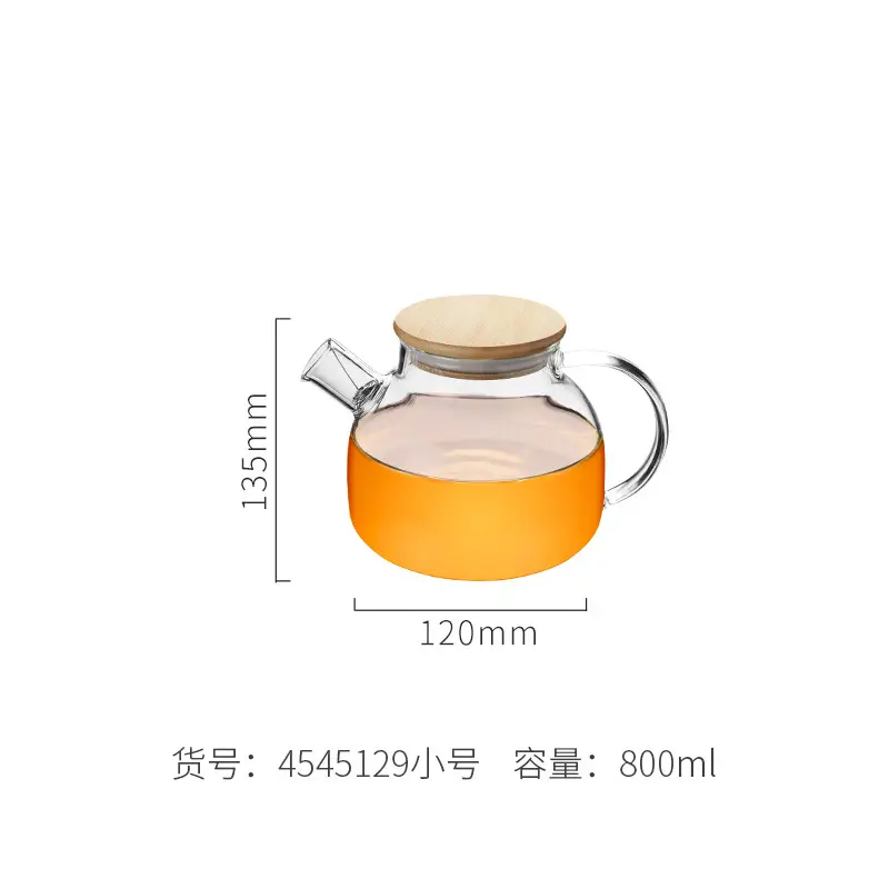 Transparent Heat-Resistant Glass Tea Pot Single Pot - Image 3