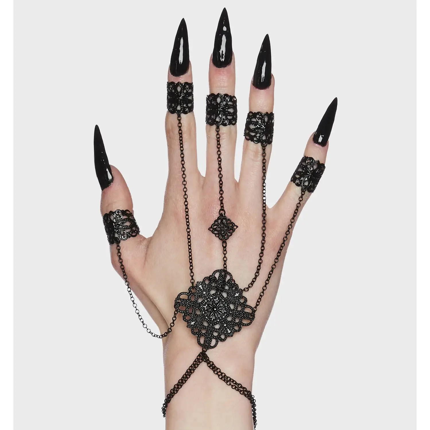 Punk Gothic Gold Finger Bracelet for Halloween - Image 7