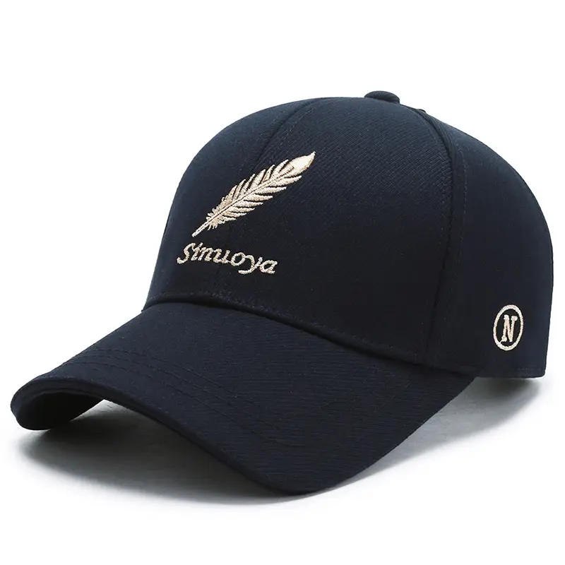 Men's Black Feather Logo Baseball Cap - Image 2