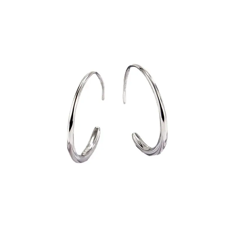 C-Shape Glossy Earrings for Women - Image 5