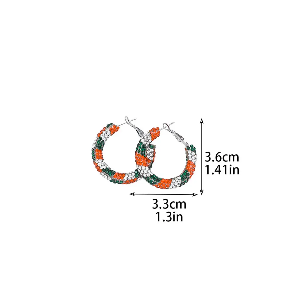 Double Row Exaggerated Diamond Hoop Earrings - Image 29