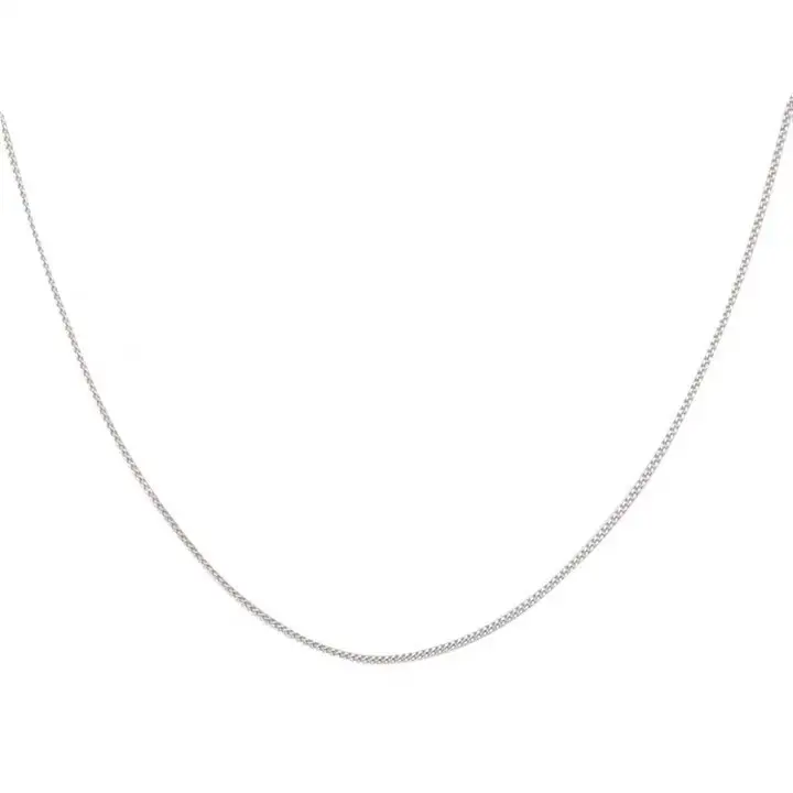 S999 Sterling Silver Pendant-Free Necklace for Women