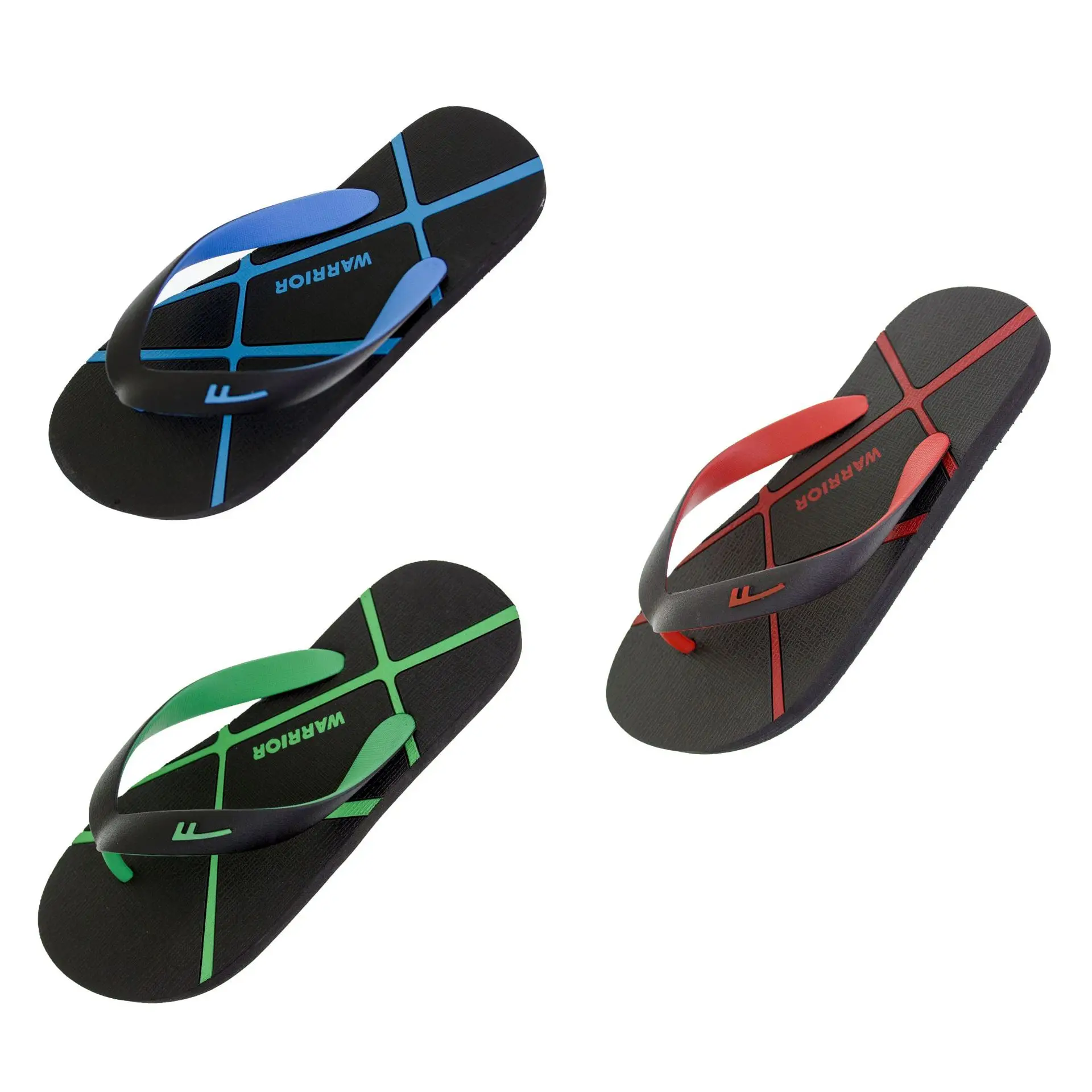 Men's Red Black Rubber Flip Flops Summer Non-Slip