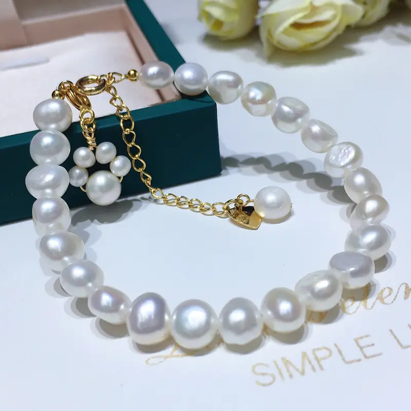 Freshwater Pearl Bracelet for Women Handmade All-match Jewelry