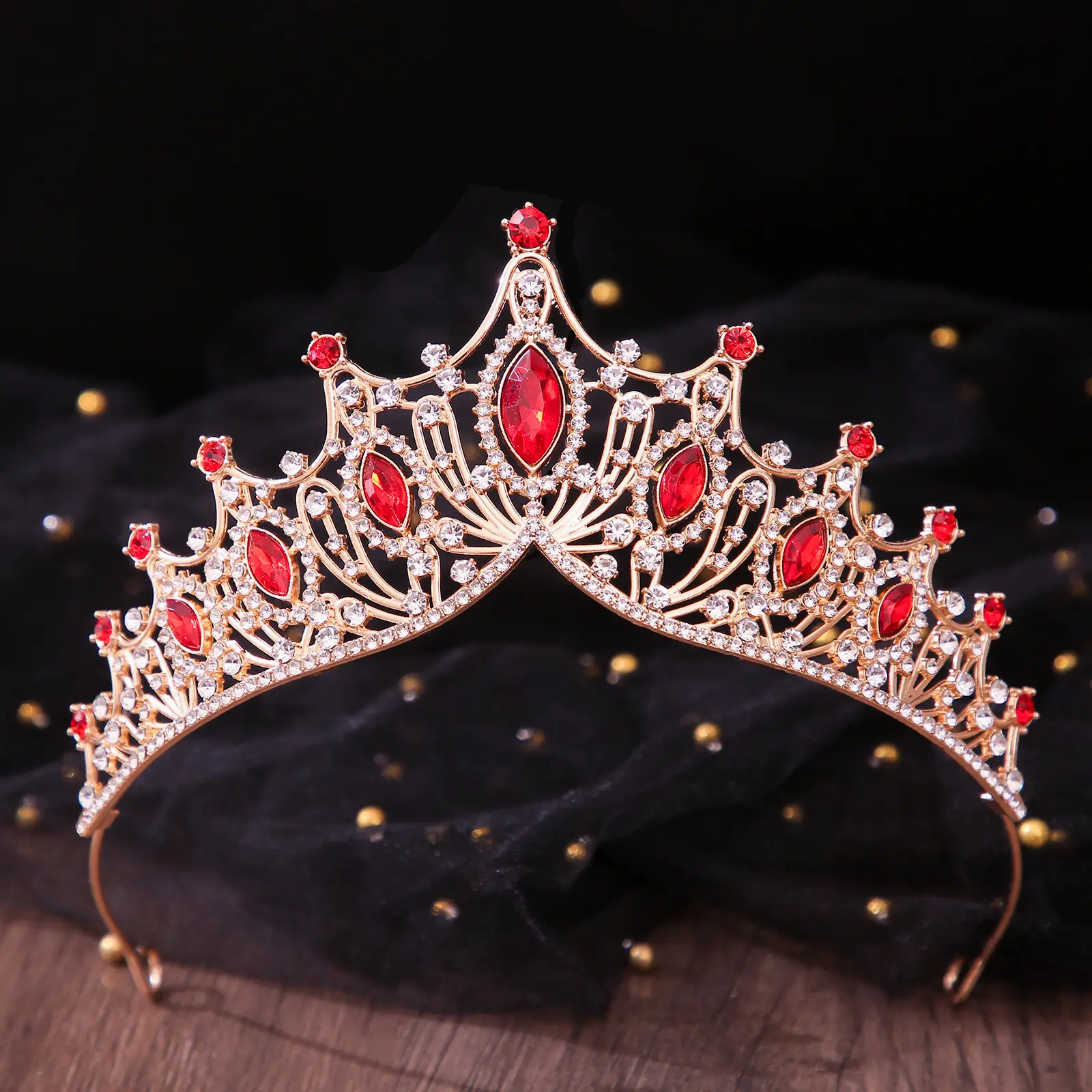 Silver Bridal Crown with Rhinestones for Women - Image 12