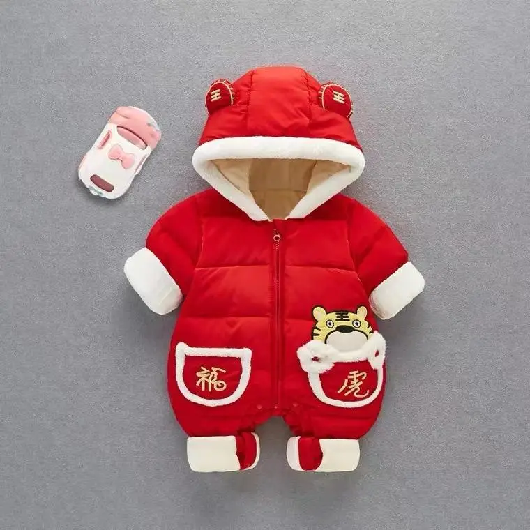 Newborn Baby Winter Red Chinese Outfit 1 Year Old - Image 5