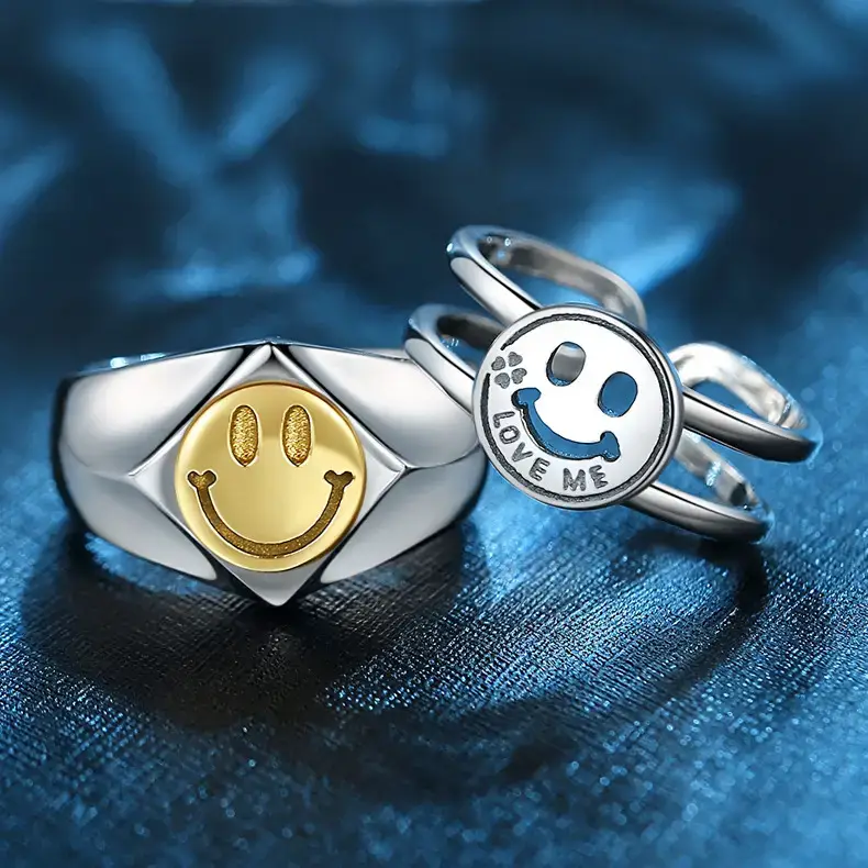 New Chi Yu Si Guyuan Couple Ring A Pair of Guofeng Glue Drop Fashion Niche Design Open Ring Ring Bracelet Jewelry — feature 1