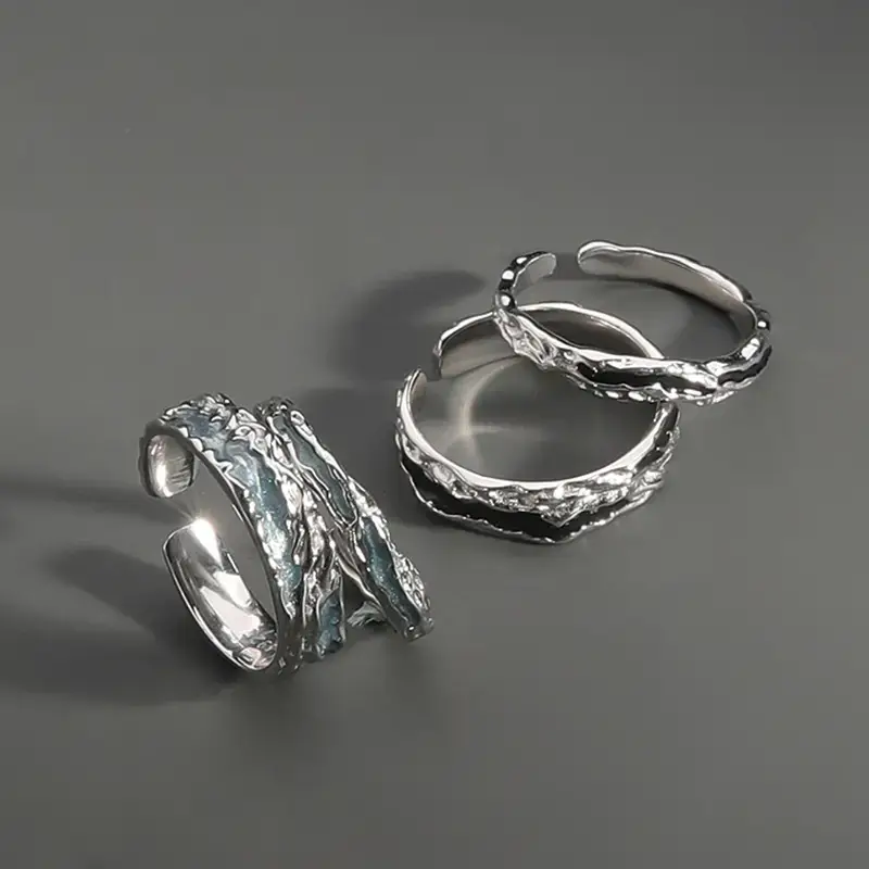 New Chi Yu Si Guyuan Couple Ring A Pair of Guofeng Glue Drop Fashion Niche Design Open Ring Ring Bracelet Jewelry — feature 12