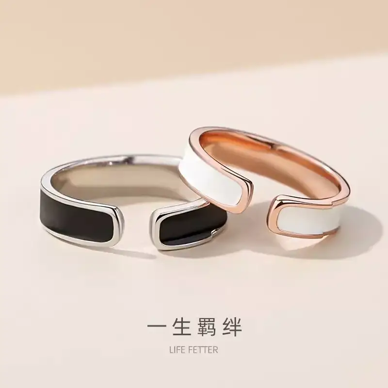 New Chi Yu Si Guyuan Couple Ring A Pair of Guofeng Glue Drop Fashion Niche Design Open Ring Ring Bracelet Jewelry — feature 15