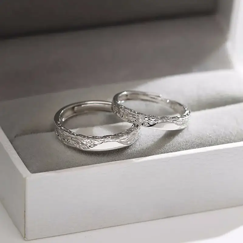 New Chi Yu Si Guyuan Couple Ring A Pair of Guofeng Glue Drop Fashion Niche Design Open Ring Ring Bracelet Jewelry — feature 9