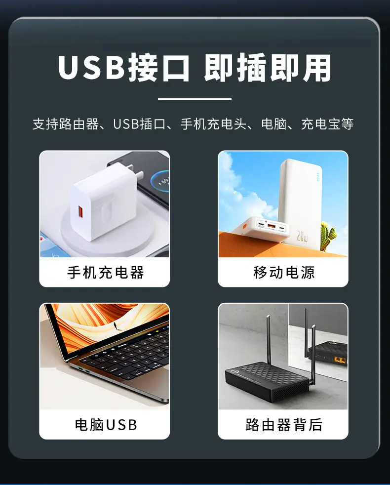 USB Cooling Fan 12CM Axial Flow 12025 Router Host Case — feature 31